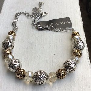 Scroll & Vine Silver Necklace